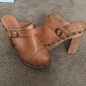 Woodies by Jeffery Campbell Leather Clogs